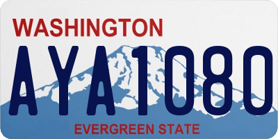 WA license plate AYA1080