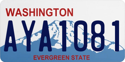WA license plate AYA1081