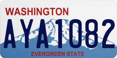 WA license plate AYA1082