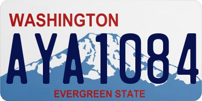 WA license plate AYA1084