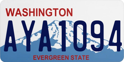 WA license plate AYA1094