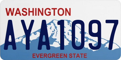 WA license plate AYA1097