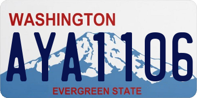 WA license plate AYA1106