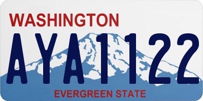 WA license plate AYA1122