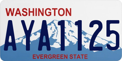 WA license plate AYA1125