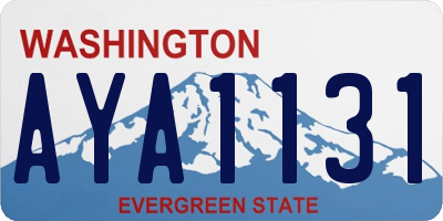 WA license plate AYA1131