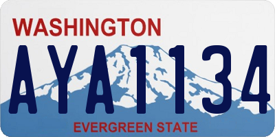 WA license plate AYA1134