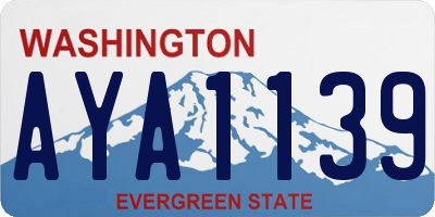 WA license plate AYA1139