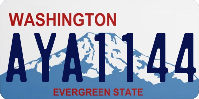 WA license plate AYA1144