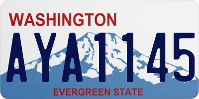 WA license plate AYA1145