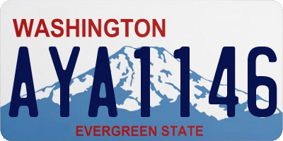 WA license plate AYA1146