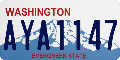 WA license plate AYA1147