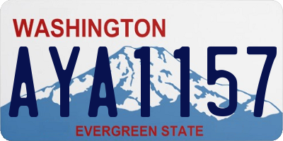 WA license plate AYA1157