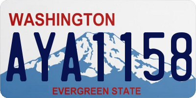 WA license plate AYA1158