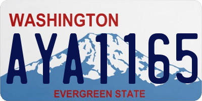 WA license plate AYA1165