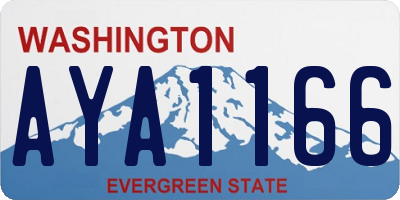 WA license plate AYA1166