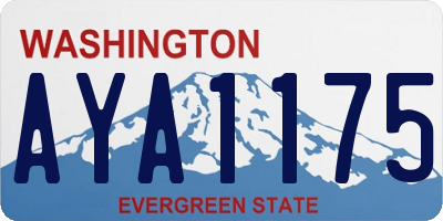 WA license plate AYA1175