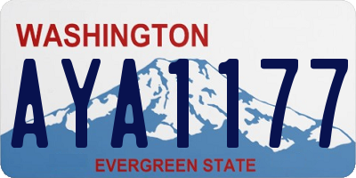 WA license plate AYA1177