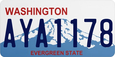 WA license plate AYA1178