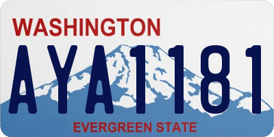 WA license plate AYA1181