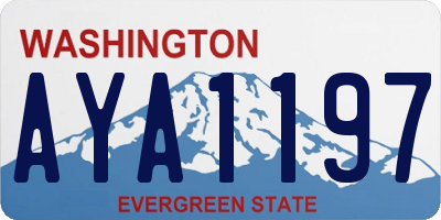 WA license plate AYA1197