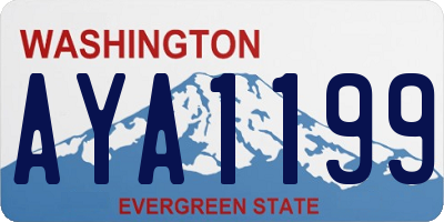 WA license plate AYA1199