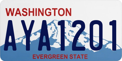 WA license plate AYA1201
