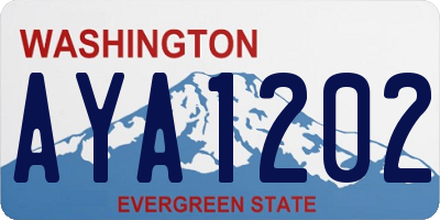 WA license plate AYA1202