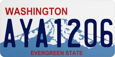 WA license plate AYA1206