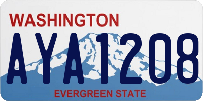 WA license plate AYA1208