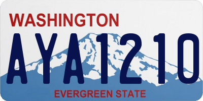 WA license plate AYA1210