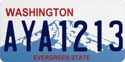 WA license plate AYA1213