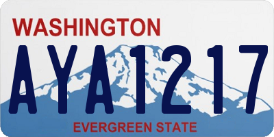 WA license plate AYA1217