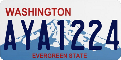 WA license plate AYA1224