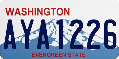 WA license plate AYA1226
