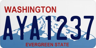 WA license plate AYA1237