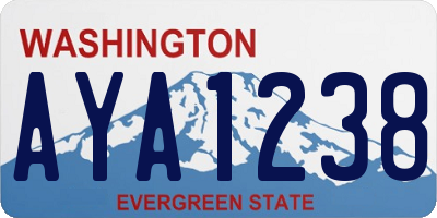 WA license plate AYA1238