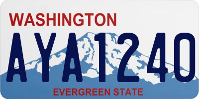 WA license plate AYA1240