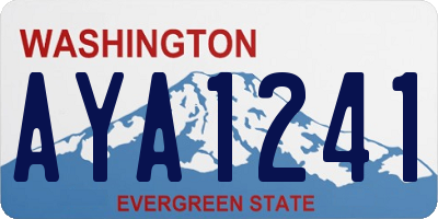 WA license plate AYA1241