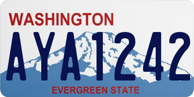 WA license plate AYA1242
