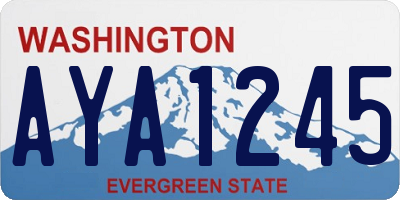 WA license plate AYA1245