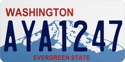 WA license plate AYA1247