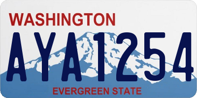 WA license plate AYA1254
