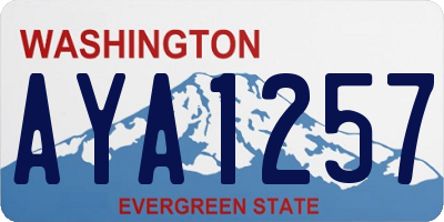 WA license plate AYA1257