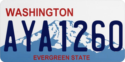 WA license plate AYA1260