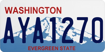WA license plate AYA1270