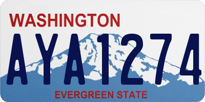 WA license plate AYA1274