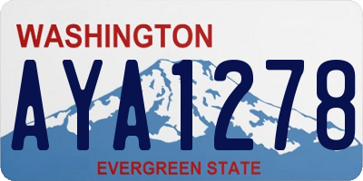 WA license plate AYA1278