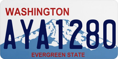 WA license plate AYA1280