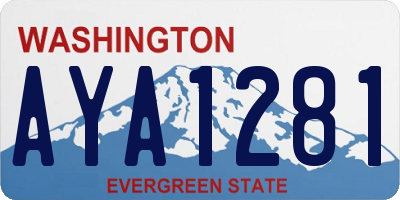 WA license plate AYA1281